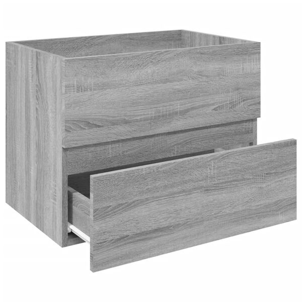 vidaXL Ντουλάπι Νιπτήρα Γκρι Sonoma 60x38,5x45 εκ. Επεξεργασμένο Ξύλο