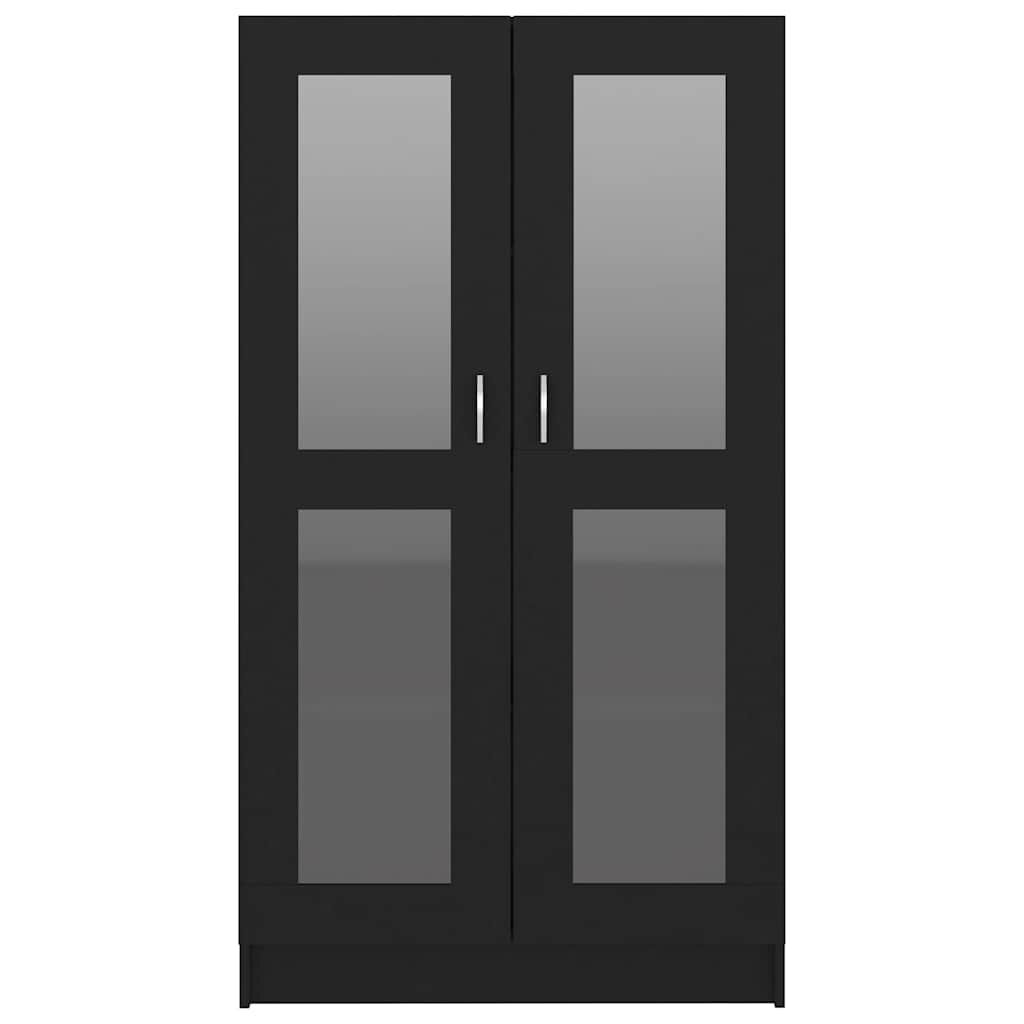 vidaXL Βιτρίνα Μαύρη 82,5 x 30,5 x 150 εκ. Επεξ. Ξύλο