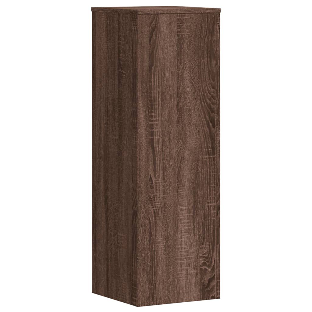 vidaXL Βάσεις Φυτών Καφέ Δρυς 33x33x100 εκ. Επεξεργασμένο Ξύλο