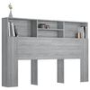vidaXL Κεφαλάρι Με Αποθηκευτικό Χώρο Γκρι Sonoma 160 x 19 x 103,5 εκ.