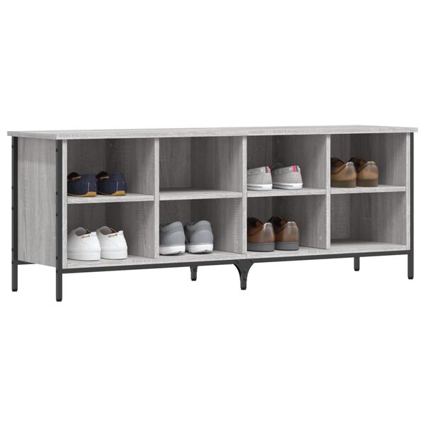 vidaXL Παπουτσοθήκη Γκρι Sonoma 131 x 35 x 50 εκ. από Επεξεργ. Ξύλο