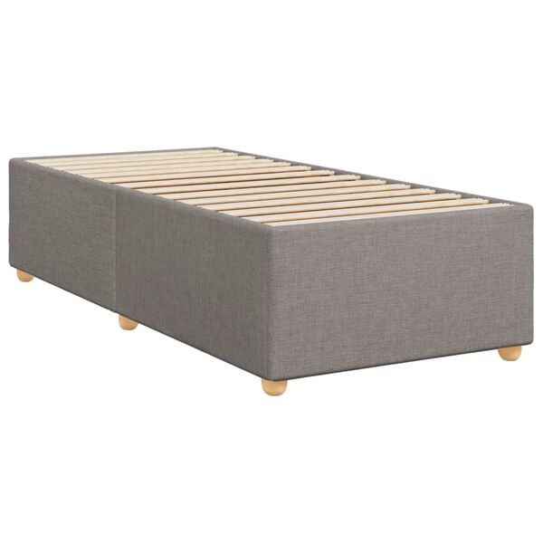 vidaXL Κρεβάτι Boxspring με Στρώμα Taupe 90x190 εκ.Υφασμάτινο