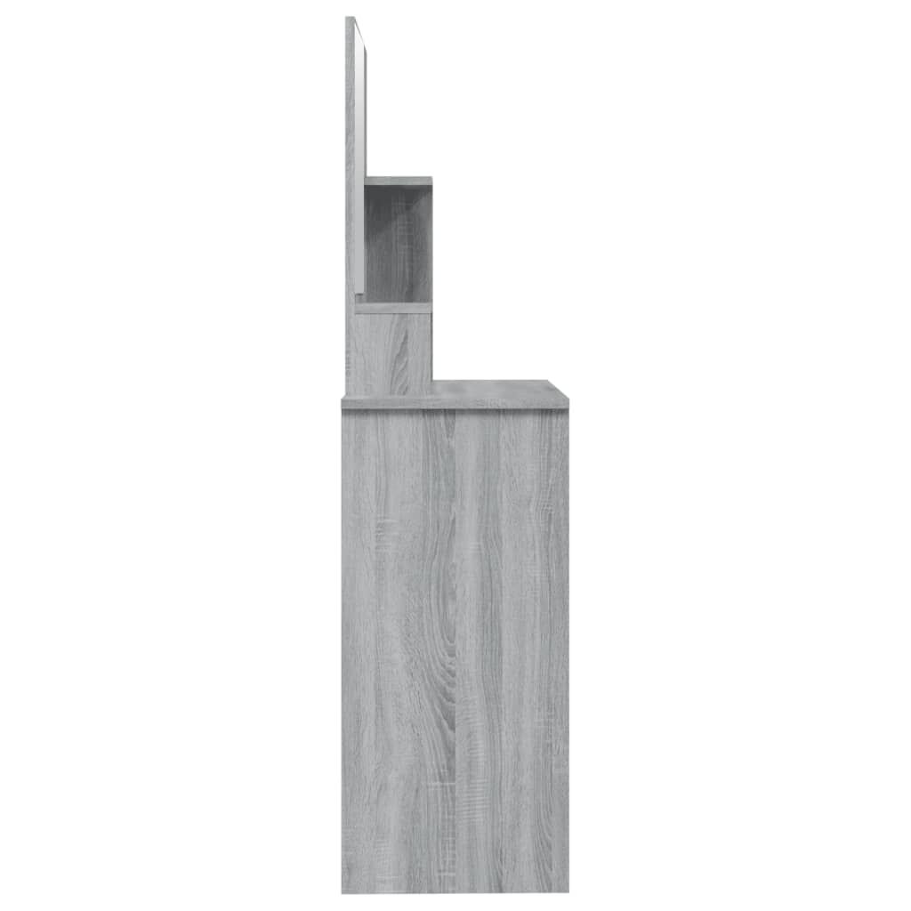 vidaXL Μπουντουάρ με Καθρέφτη Γκρι Sonoma 86,5x35x136 εκ.