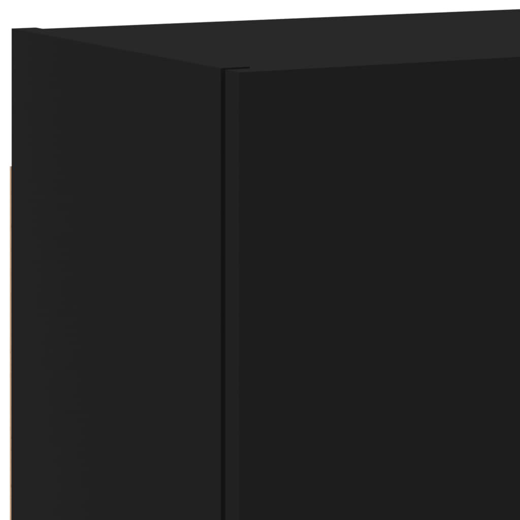 vidaXL Έπιπλα Τηλεόρασης Τοίχου 2 τεμ Μαύρα 40,5x30x40εκ Επεξ. Ξύλο