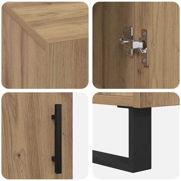 vidaXL Γραφείο artisan δρυς 140 x 50 x 75 εκ. Επεξεργασμένο ξύλο