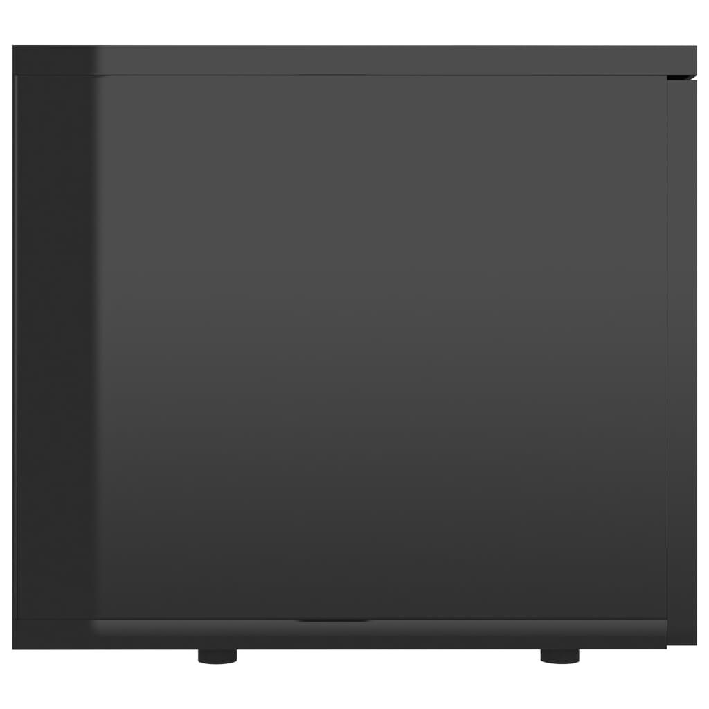 vidaXL Έπιπλο Τηλεόρασης Γυαλιστερό Μαύρο 80x34x30 εκ. Επεξ. Ξύλο