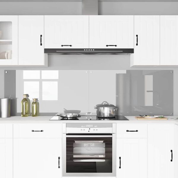 vidaXL Πίσω Πάνελ Κουζίνας 2 pcs Ανοιχτό γκρι 110 x 60 cm