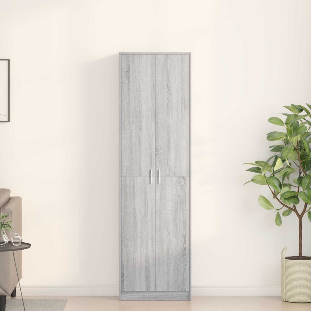vidaXL Ντουλάπα Γκρι Σονόμα 55x25x189 εκ. από Μοριοσανίδα