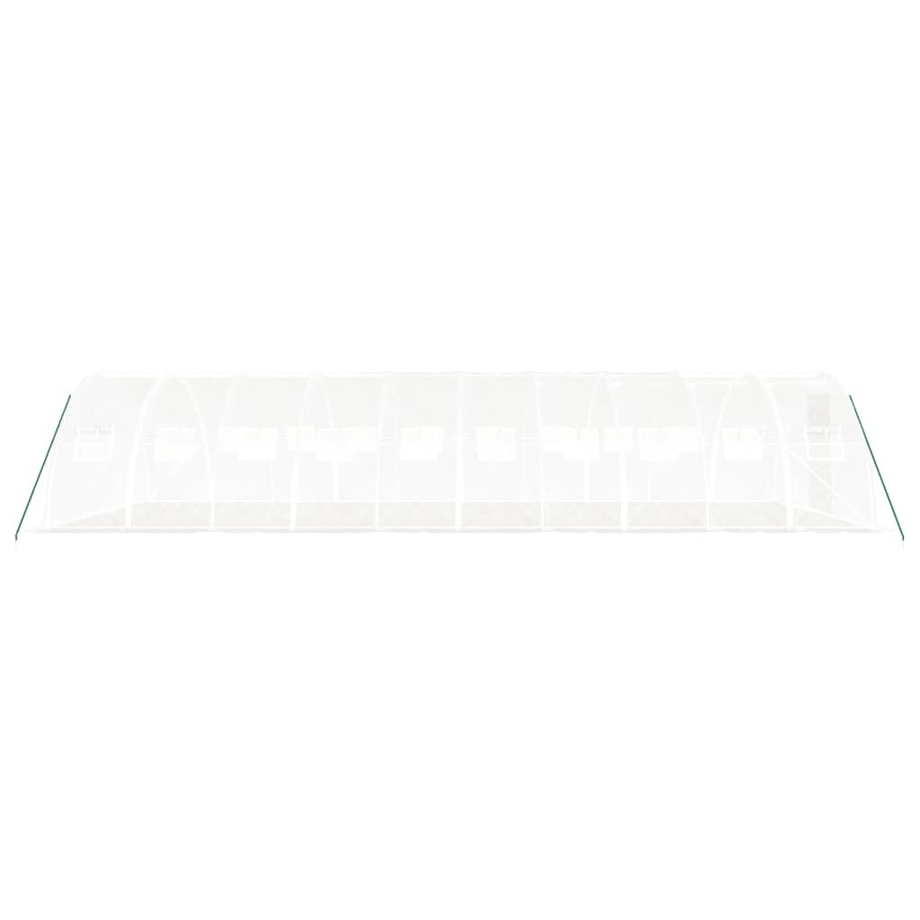 vidaXL Θερμοκήπιο Λευκό 40 μ² 10 x 4 x 2 μ. με Ατσάλινο Πλαίσιο