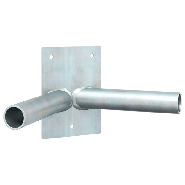 vidaXL Κρατητής πόλου σημαίας Ασημί 11.5 x 7.5 εκ Ατσάλι