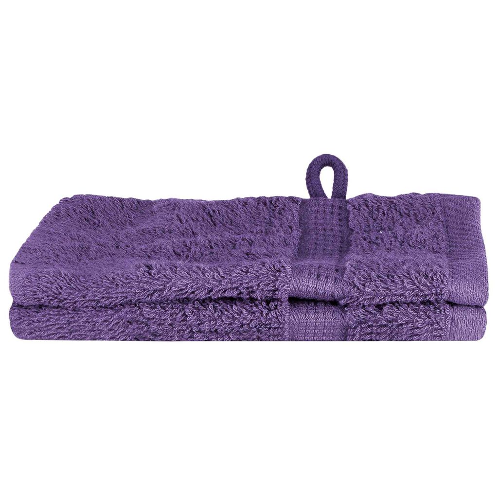 vidaXL Πετσέτες 2 pcs Μοβ 15 x 21 cm Βαμβάκι