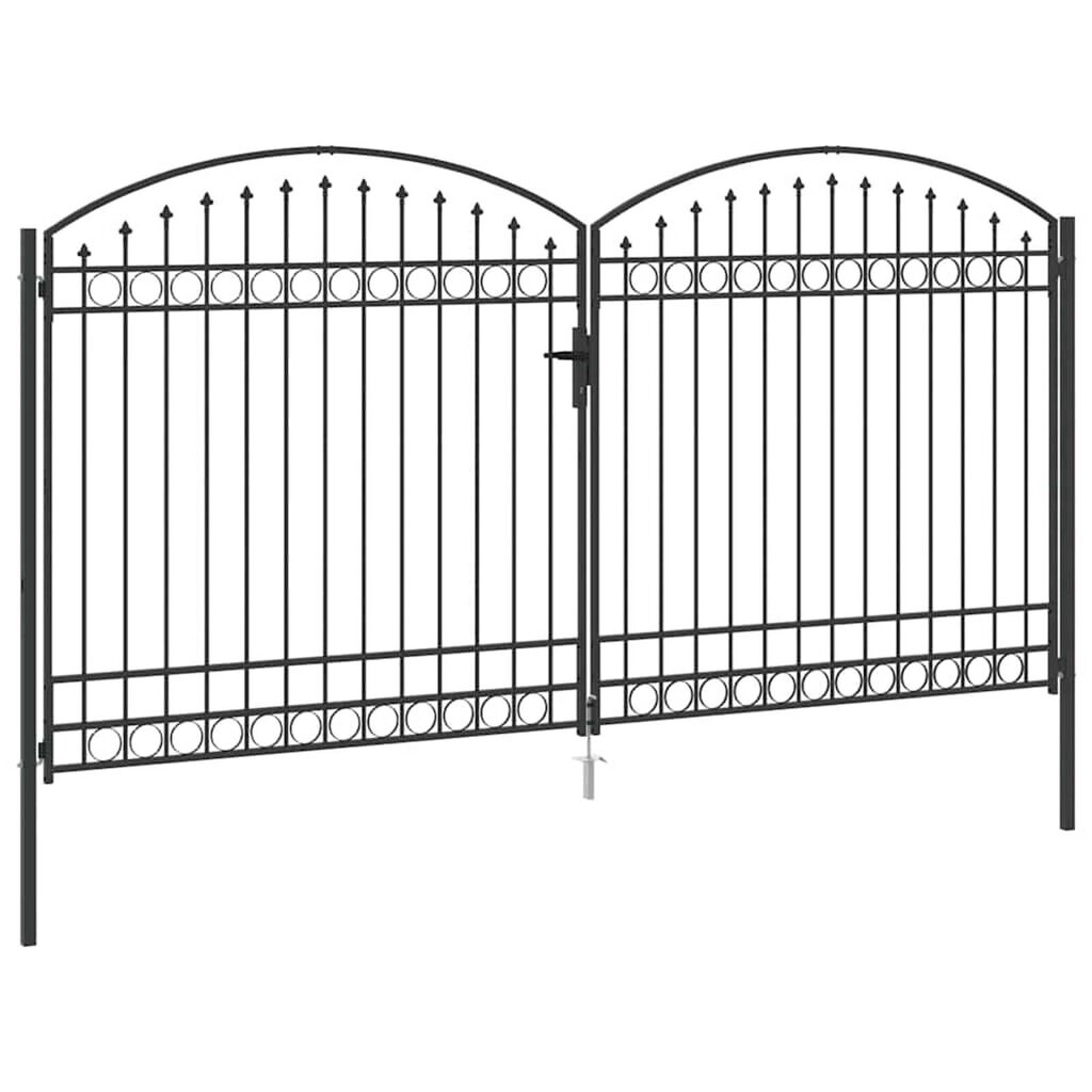 vidaXL Πύλη Φράχτη Άλλο Γκρι 400 x 200 cm Ατσάλι