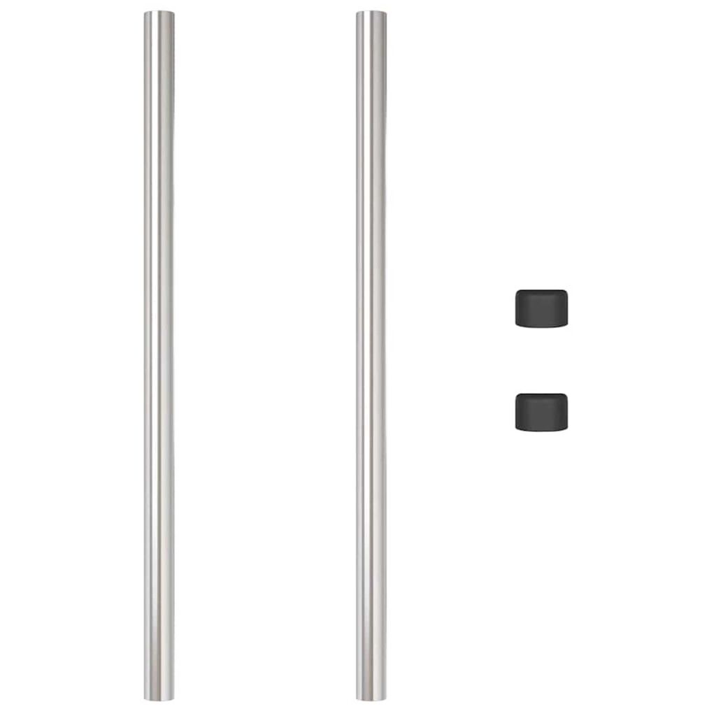 vidaXL Πό posts φράχτη 2 pcs Ασημί 100 cm Ατσάλι με Επικάλυψη Πούδρας