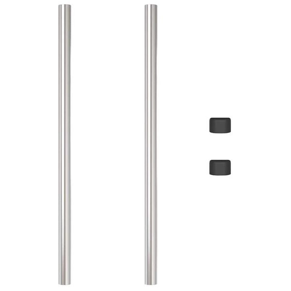 vidaXL Πό posts φράχτη 2 pcs Ασημί 100 cm Ατσάλι με Επικάλυψη Πούδρας