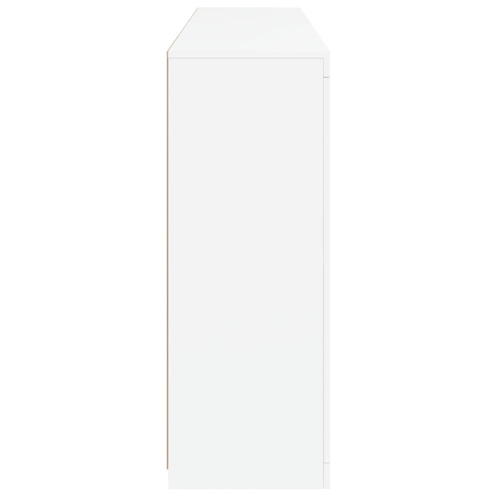 vidaXL Μπουφέδες με Φώτα LED 3 τεμ. Λευκοί από Επεξεργασμένο Ξύλο