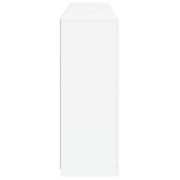 vidaXL Μπουφέδες με Φώτα LED 3 τεμ. Λευκοί από Επεξεργασμένο Ξύλο