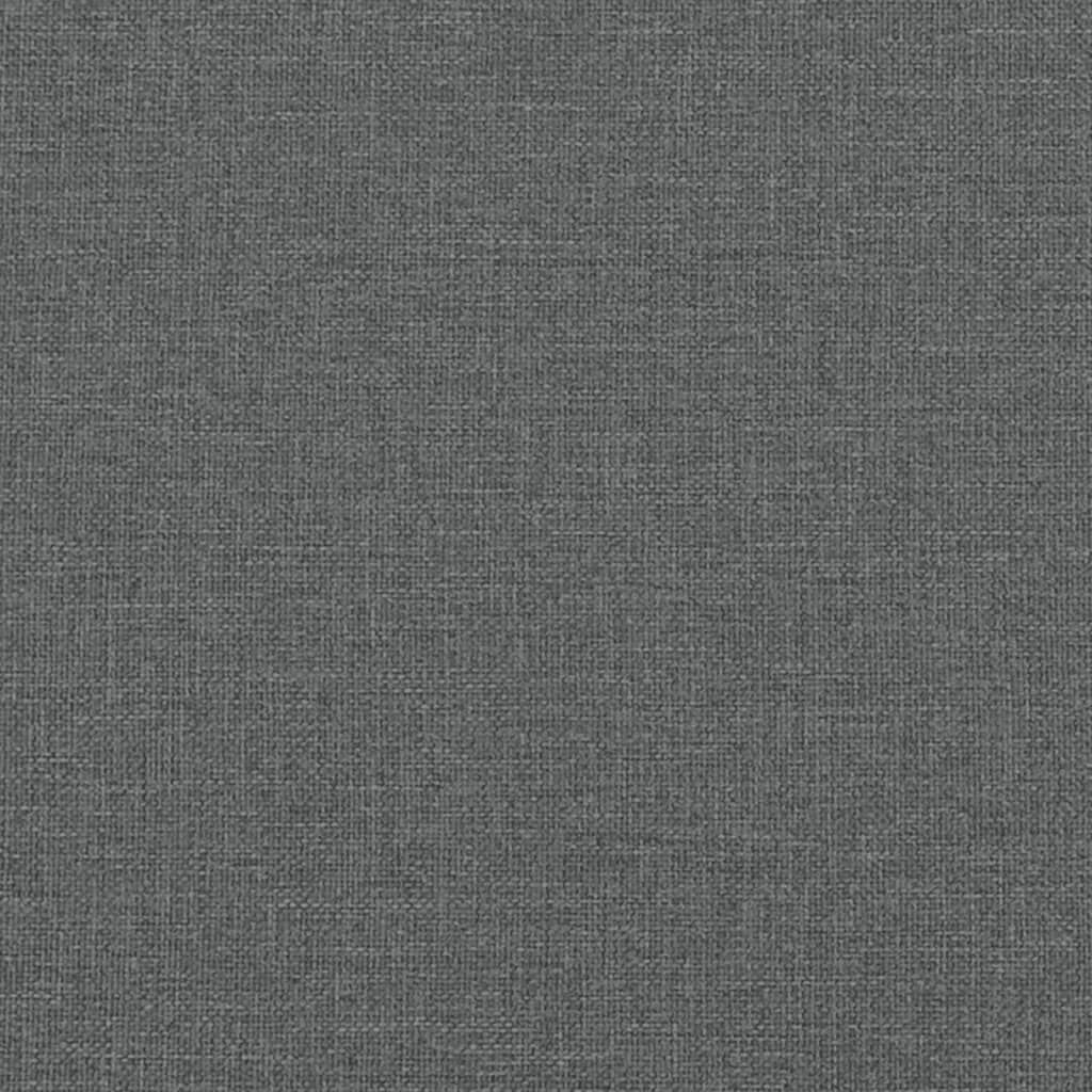 vidaXL Κρεβάτι Boxspring με Στρώμα Σκούρο Γκρι 140x200 εκ Υφασμάτινο