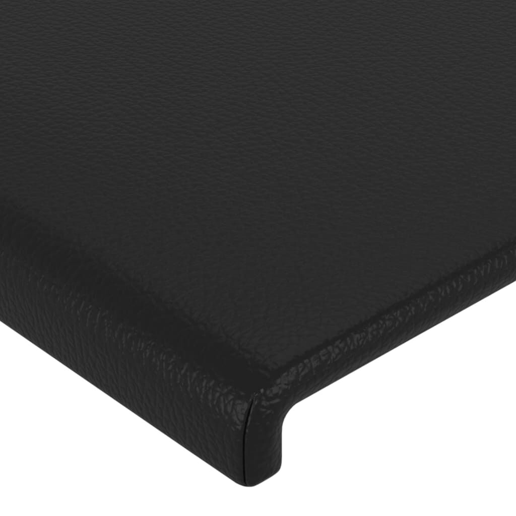 vidaXL Κεφαλάρι Κρεβατιού LED Μαύρο 100x5x78/88 εκ. Συνθετ. Δέρμα