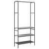 vidaXL Ράφι ρούχων με ράφια Γκρι sonoma 77 x 30 x 171 εκ