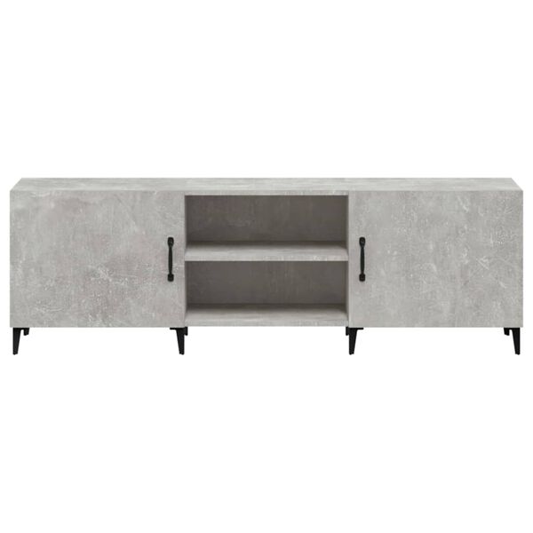 vidaXL Έπιπλο Τηλεόρασης Γκρι Σκυροδέματος 150x30x50 εκ. Επεξ. Ξύλο