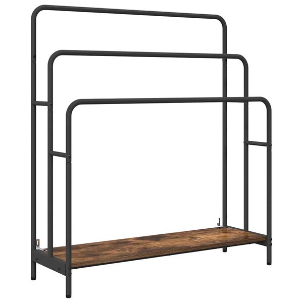 vidaXL Ράφι Ρούχων με ράφι Καπνιστή δρυς 90 x 30 x 100.5 εκ.