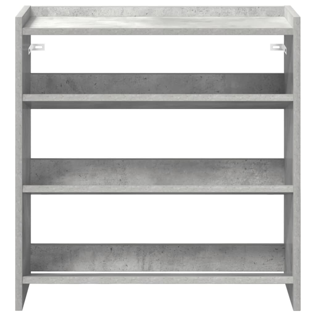 Ράφι παπουτσιών vidaXL Γκρι μπετόν 60x25x62 cm Κατασκευασμένο ξύλο