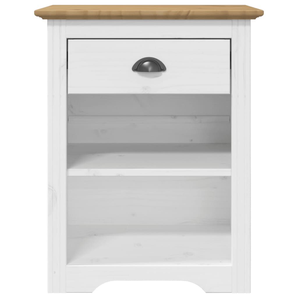 vidaXL Κομοδίνο BODO Καφέ 53 x 38,5 x 67 εκ. από Μασίφ Ξύλο Πεύκου