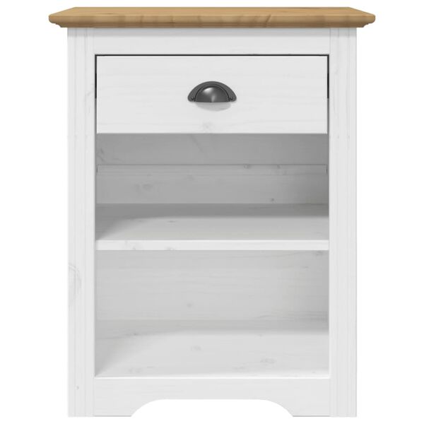 vidaXL Κομοδίνο BODO Καφέ 53 x 38,5 x 67 εκ. από Μασίφ Ξύλο Πεύκου