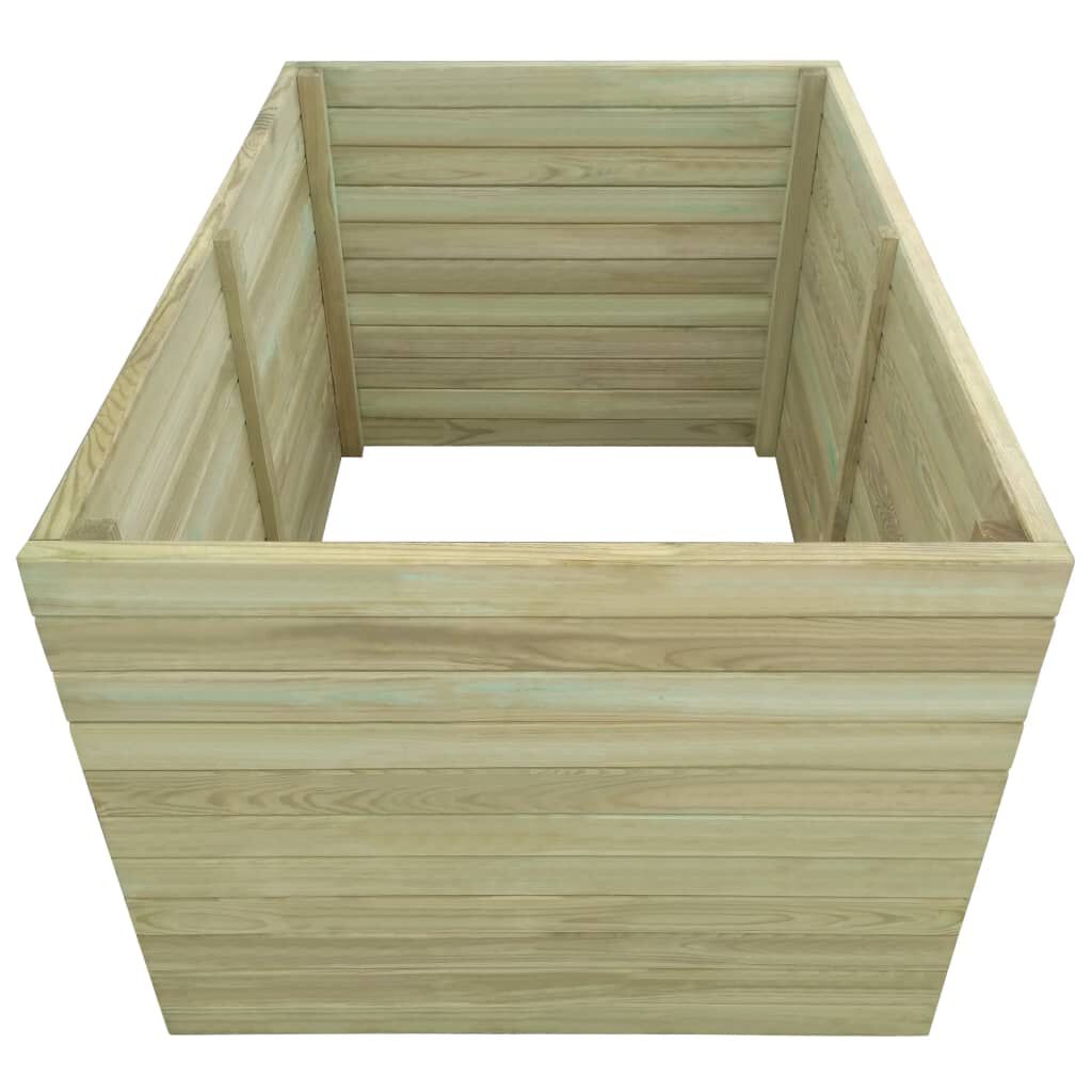 vidaXL Ζαρντινιέρα Υπερυψωμένη 100x100x77 εκ. Εμποτισμένο Ξύλο Πεύκου