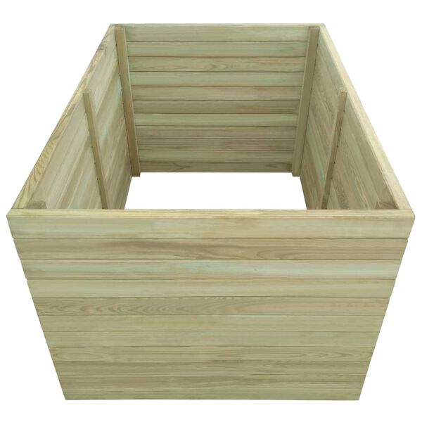 vidaXL Ζαρντινιέρα Υπερυψωμένη 100x100x77 εκ. Εμποτισμένο Ξύλο Πεύκου