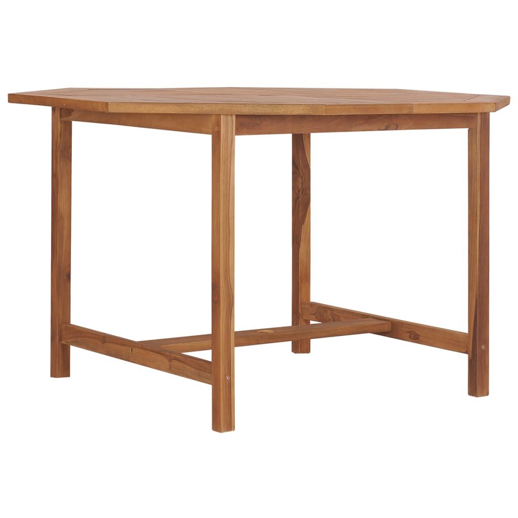 vidaXL Τραπεζαρία Κήπου 110 x 110 x 75 εκ. από Μασίφ Ξύλο Teak