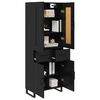 vidaXL Highboard &Epsilon;&pi;&iota;&tau;&omicron;ί&chi;&iota;&omicron; 2 pcs &Mu;&alpha;ύ&rho;&eta; &Omicron;&xi;&upsilon;ά &Epsilon;&pi;&epsilon;&xi;&epsilon;&rho;&gamma;&alpha;&sigma;&mu;έ&nu;&omicron; &xi;ύ&lambda;&omicron;