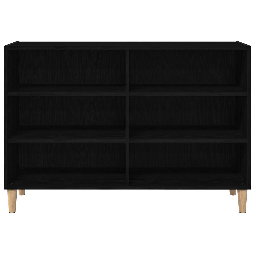 vidaXL Πλαϊνό Γραφείο Μαύρο Δρυς 103,5x35x70 εκ. Συνθετικό Ξύλο