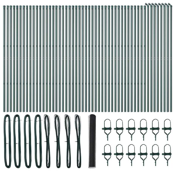 vidaXL Στύλος Περιφράξεων Γκρι 100 x 1,4 μ (50 mm πλέγμα)