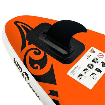 vidaXL Σανίδα SUP Φουσκωτή Σετ Πορτοκαλί 305 x 76 x 15 εκ.