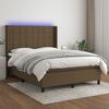 vidaXL &Kappa;&rho;&epsilon;&beta;ά&tau;&iota; Boxspring &mu;&epsilon; &Sigma;&tau;&rho;ώ&mu;&alpha; & LED &Sigma;&kappa;.&Kappa;&alpha;&phi;έ 140x200 &epsilon;&kappa; &Upsilon;&phi;&alpha;&sigma;&mu;ά&tau;&iota;&nu;&omicron;