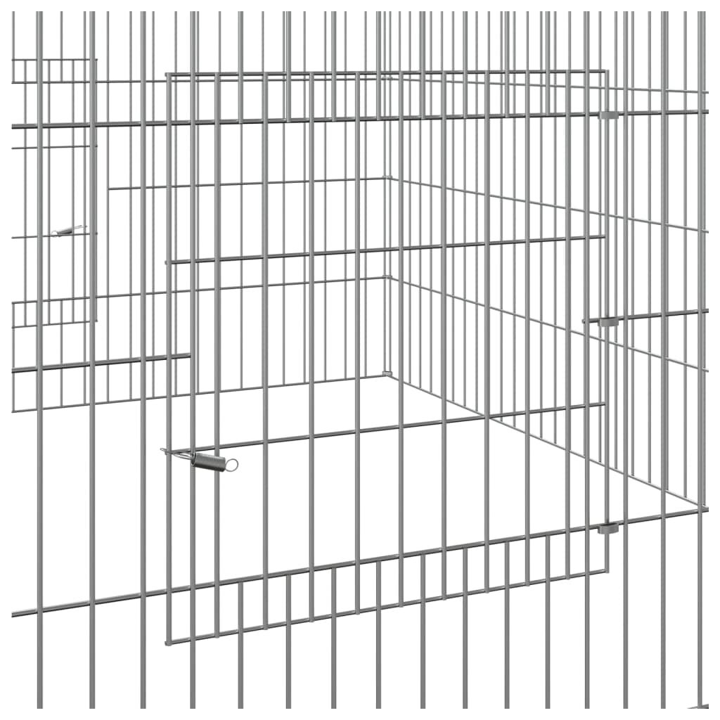 vidaXL Κλουβί Κουνελιών 110x110x55 εκ. από Γαλβανισμένο Σίδερο