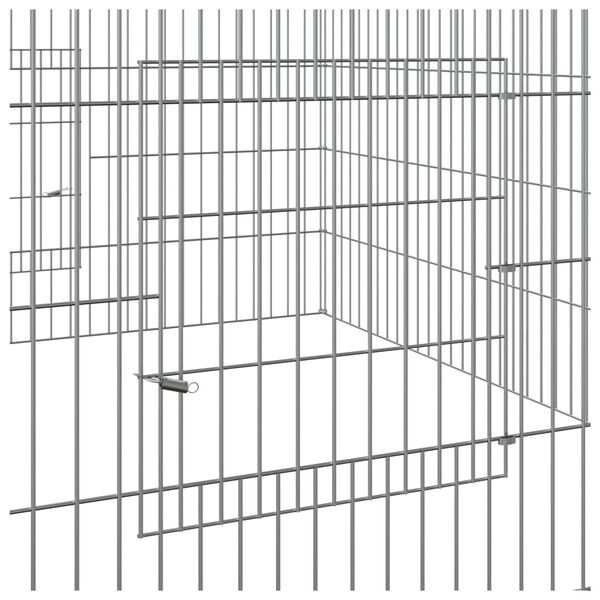 vidaXL Κλουβί Κουνελιών 110x110x55 εκ. από Γαλβανισμένο Σίδερο