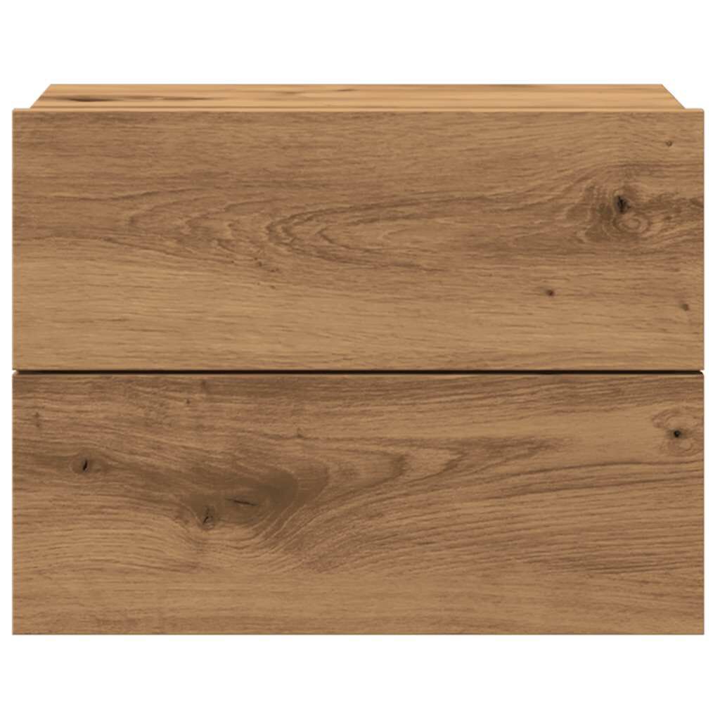 vidaXL Επιτοίχια κομοδίνα 2 τεμάχια Artisan Oak 40x32x30 cm