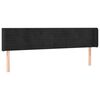 vidaXL Κεφαλάρι Κρεβατιού LED Μαύρο 203x16x78/88 εκ. Βελούδινο