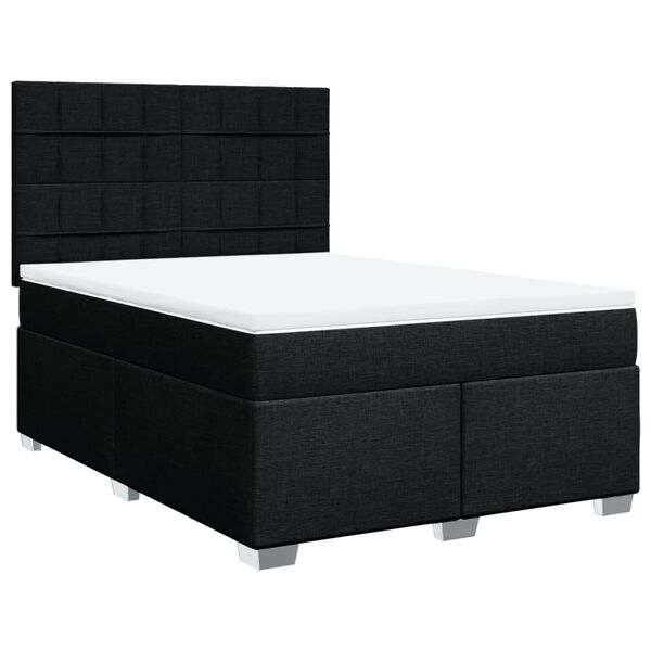 vidaXL &Kappa;&rho;&epsilon;&beta;ά&tau;&iota; Boxspring &mu;&epsilon; &Sigma;&tau;&rho;ώ&mu;&alpha; &Mu;&alpha;ύ&rho;&omicron; 160x200 &epsilon;&kappa;. &Upsilon;&phi;&alpha;&sigma;&mu;ά&tau;&iota;&nu;&omicron;