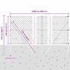 vidaXL Φράχτης από αλυσίδα με στήλες Γκρι 1.2 x 25 m Ατσάλι