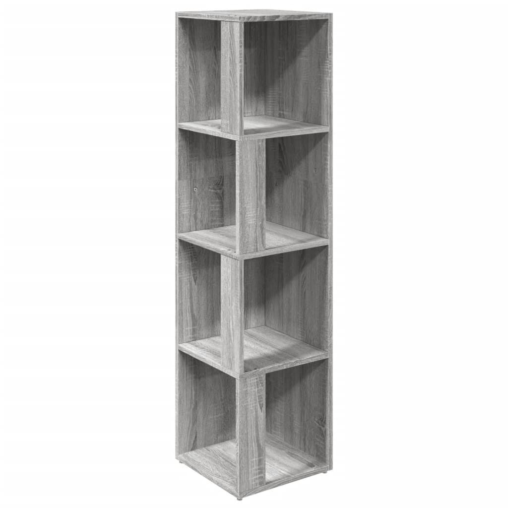 vidaXL Γωνιακό Έπιπλο Γκρι Sonoma 33x33x132 εκ. από Επεξεργ. Ξύλο