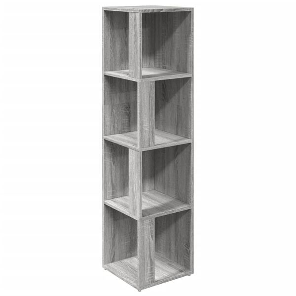 vidaXL Γωνιακό Έπιπλο Γκρι Sonoma 33x33x132 εκ. από Επεξεργ. Ξύλο