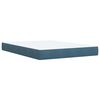 vidaXL Κρεβάτι Boxspring με Στρώμα Μπλε 140x200 εκ. Βελούδινο