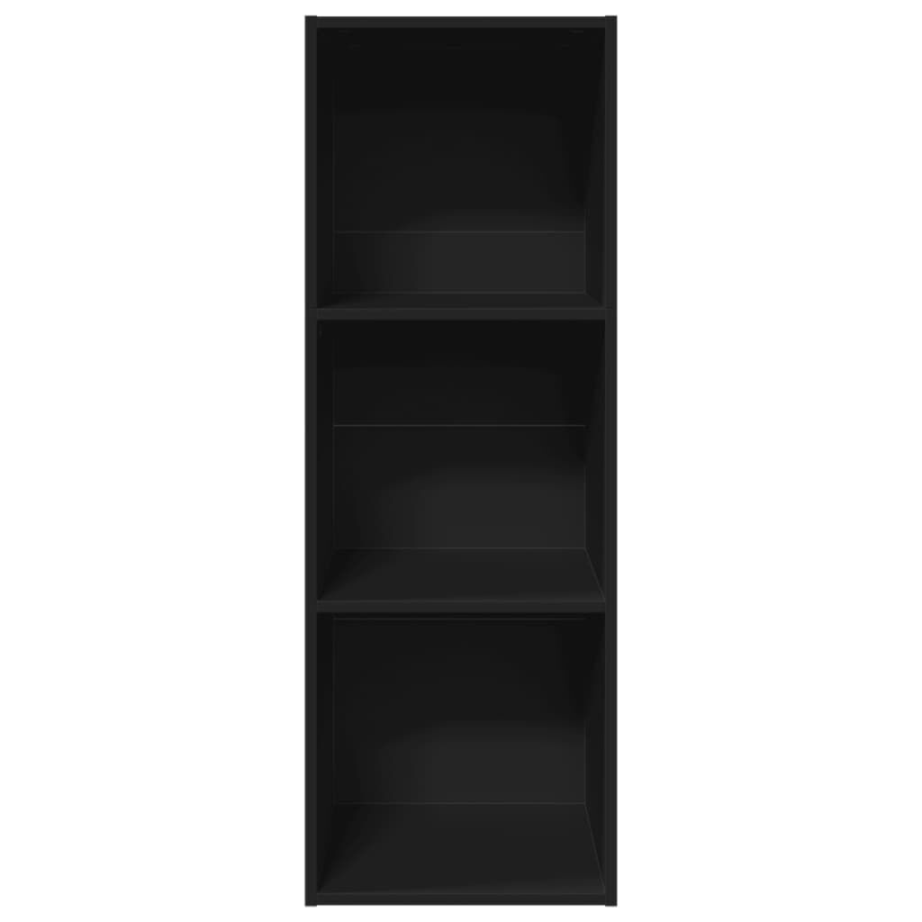 vidaXL Βιβλιοθήκη Μαύρο 40x30x114 εκ. από Επεξεργασμένο Ξύλο