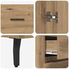 vidaXL Highboard &mu;&epsilon; &sigma;&upsilon;&rho;&tau;ά&rho;&iota; Artisan Oak 69,5 x 34 x 180 &epsilon;&kappa;.
