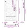 vidaXL Πύλη κήπου Μαύρη 105x180 cm Ατσάλινη ελαφριά σχεδίαση