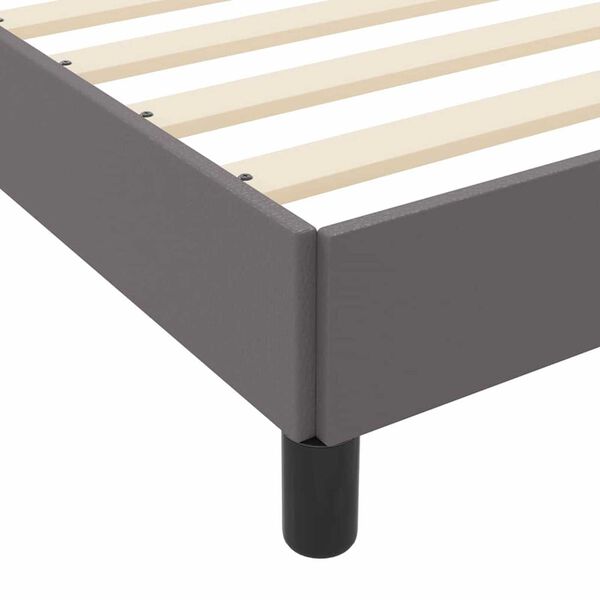 vidaXL Κρεβάτι Άλλο Γκρι 200 x 200 cm Τεχνητό δέρμα