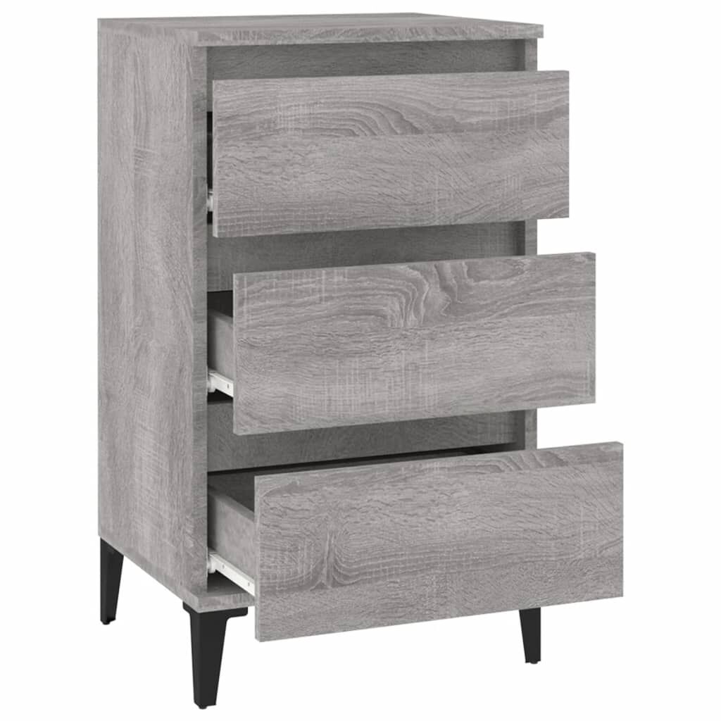 vidaXL Κομοδίνο Γκρι Sonoma 40x35x70 εκ. από Επεξεργασμένο Ξύλο
